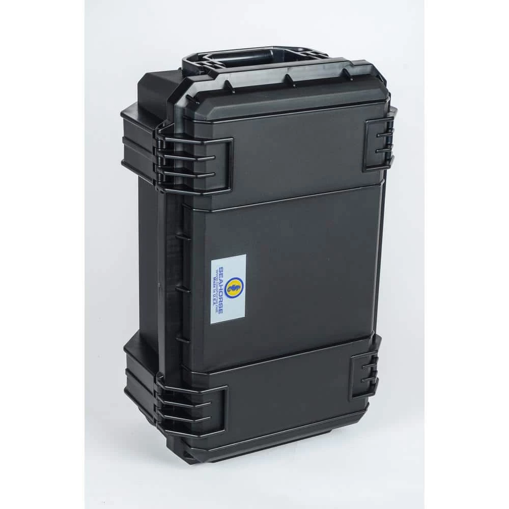 14.24 in. Large Rolling Watertight Tool Case with Foam in Black by Seahorse 3 14.24 in. Large Rolling Watertight Tool Case with Foam in Black by Seahorse