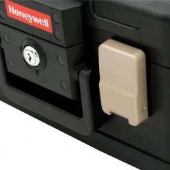 0.15 cu. ft. Molded Fire Resistant and Waterproof Portable Chest with Carry Handle, Key and Double Latch Lock by Honeywell -Toolocity Shop honeywell home safes 1102 1f 1000