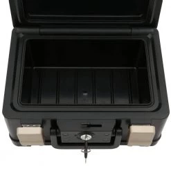 0.15 cu. ft. Molded Fire Resistant and Waterproof Portable Chest with Carry Handle, Key and Double Latch Lock by Honeywell -Toolocity Shop honeywell home safes 1102 a0 1000