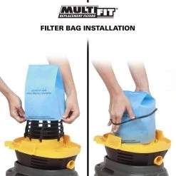 Replacement Bag Filters with Band for Select Husky, Stinger and Bucket Head Wet Dry Vacs (3-Pack) by MULTI FIT -Toolocity Shop multi fit shop vacuum attachments vf2000 1d 1000