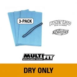 Replacement Bag Filters with Band for Select Husky, Stinger and Bucket Head Wet Dry Vacs (3-Pack) by MULTI FIT -Toolocity Shop multi fit shop vacuum attachments vf2000 31 1000