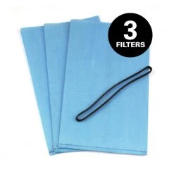 Replacement Bag Filters with Band for Select Husky, Stinger and Bucket Head Wet Dry Vacs (3-Pack) by MULTI FIT