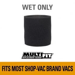 Wet Filter Foam Sleeve for Select Shop-Vac Branded Wet/Dry Shop Vacuums by MULTI FIT -Toolocity Shop multi fit shop vacuum attachments vf2001 31 1000