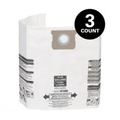 15 Gallon to 22 Gallon Dust Collection Bags for Shop-Vac Branded Wet/Dry Shop Vacuums (3-Pack) by MULTI FIT
