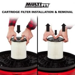 General Purpose Replacement Cartridge Filter for Most 5 to 20 Gallon CRAFTSMAN Wet/Dry Shop Vacuums by MULTI FIT -Toolocity Shop multi fit shop vacuum attachments vf7816 a0 1000