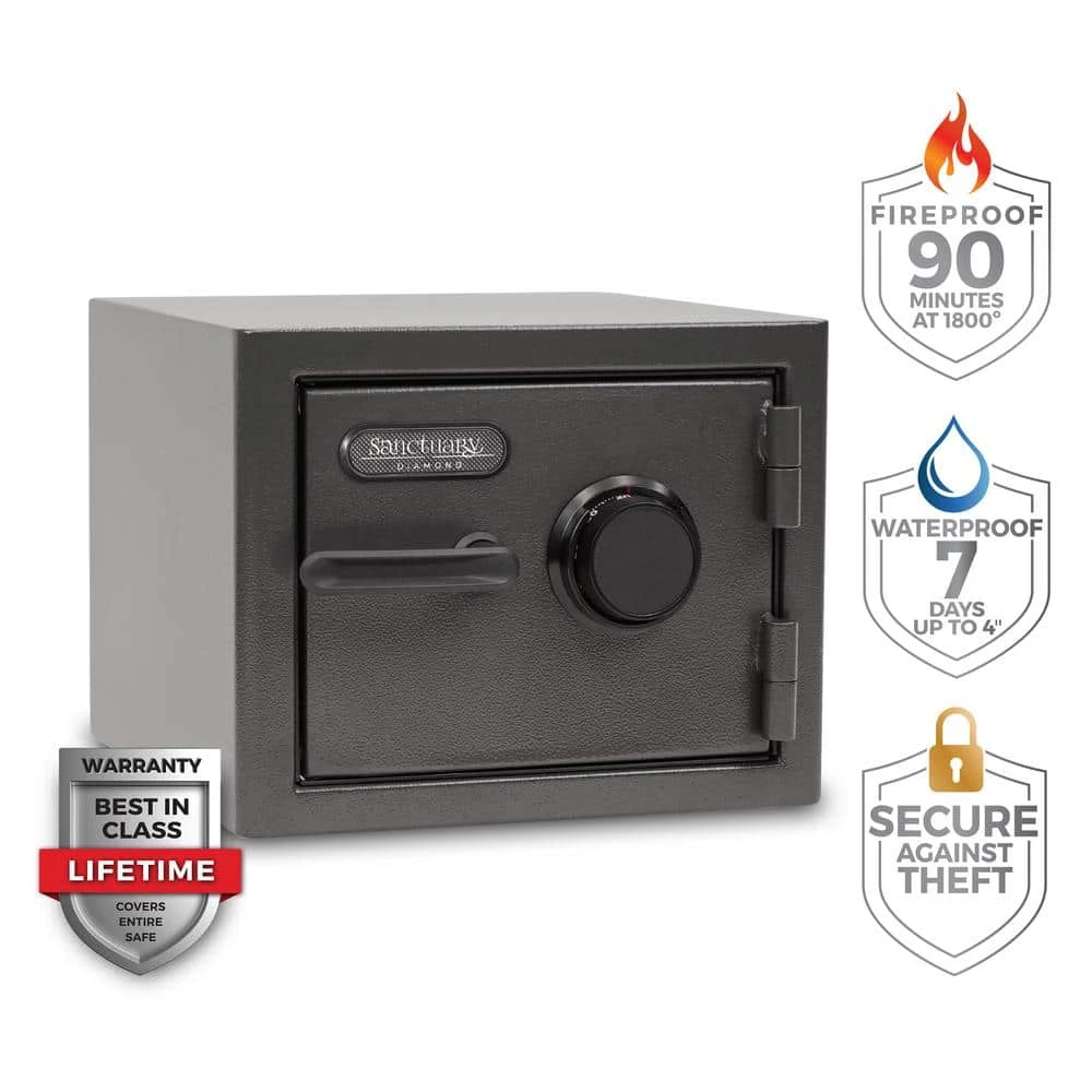 Diamond Small Fireproof/Waterproof Home and Office Combination Lock Safe by SANCTUARY 5 Diamond Small Fireproof/Waterproof Home and Office Combination Lock Safe by SANCTUARY - Image 3