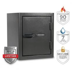 Diamond Large Fireproof/Waterproof Home and Office Biometric Lock Safe by SANCTUARY -Toolocity Shop sanctuary home safes sa dia3 bio dp c3 1000