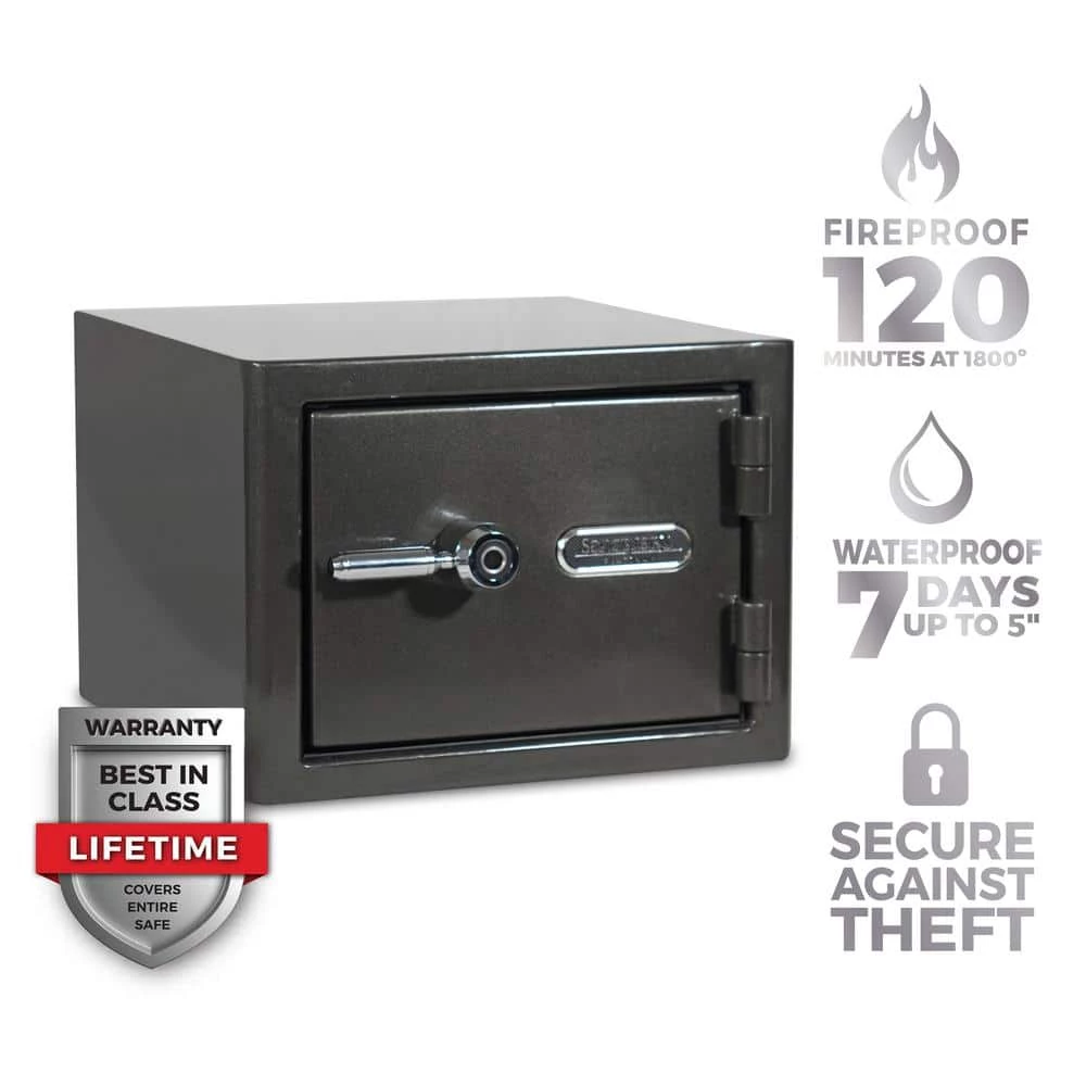 Platinum Small Fireproof/Waterproof Home and Office Biometric Safe by SANCTUARY 5 Platinum Small Fireproof/Waterproof Home and Office Biometric Safe by SANCTUARY - Image 3