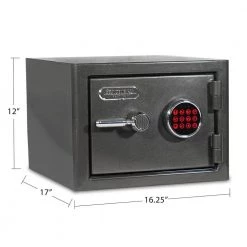Platinum Small Fireproof/Waterproof Home and Office Digital Lock Safe by SANCTUARY 15 Platinum Small Fireproof/Waterproof Home and Office Digital Lock Safe by SANCTUARY -Toolocity Shop sanctuary home safes sa plat1 dp 1f 1000