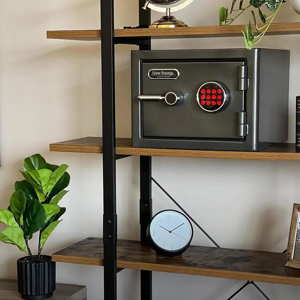 Platinum Small Fireproof/Waterproof Home and Office Digital Lock Safe by SANCTUARY 11 Platinum Small Fireproof/Waterproof Home and Office Digital Lock Safe by SANCTUARY - Image 9