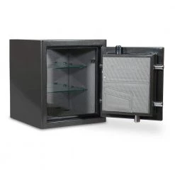 Platinum Medium Fireproof/Waterproof Home and Office Biometric Safe by SANCTUARY 14 Platinum Medium Fireproof/Waterproof Home and Office Biometric Safe by SANCTUARY -Toolocity Shop sanctuary home safes sa plat2 bio dp 4f 1000