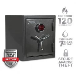 Platinum Medium Fireproof/Waterproof Home and Office Digital Lock Safe by SANCTUARY 14 Platinum Medium Fireproof/Waterproof Home and Office Digital Lock Safe by SANCTUARY -Toolocity Shop sanctuary home safes sa plat2 dp 4f 1000