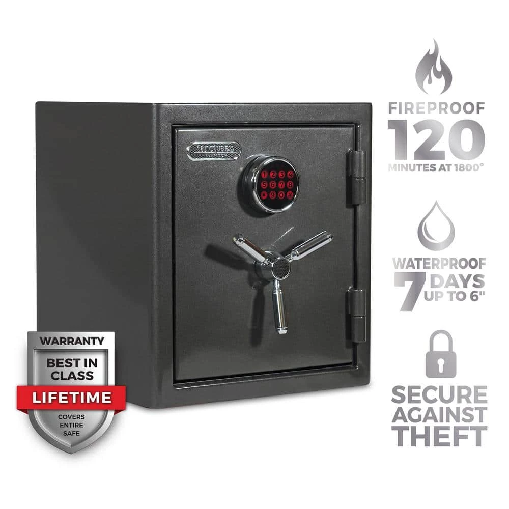 Platinum Medium Fireproof/Waterproof Home and Office Digital Lock Safe by SANCTUARY 6 Platinum Medium Fireproof/Waterproof Home and Office Digital Lock Safe by SANCTUARY - Image 4