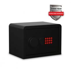 Home and Office Security Series Front Open Personal Vault with 1-Shelf and Illuminated E-Lock by SANCTUARY