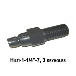1-1/4 in. -7 Concrete Hilti Core Bit Adapter - Male 3 Key Holes by Toolocity