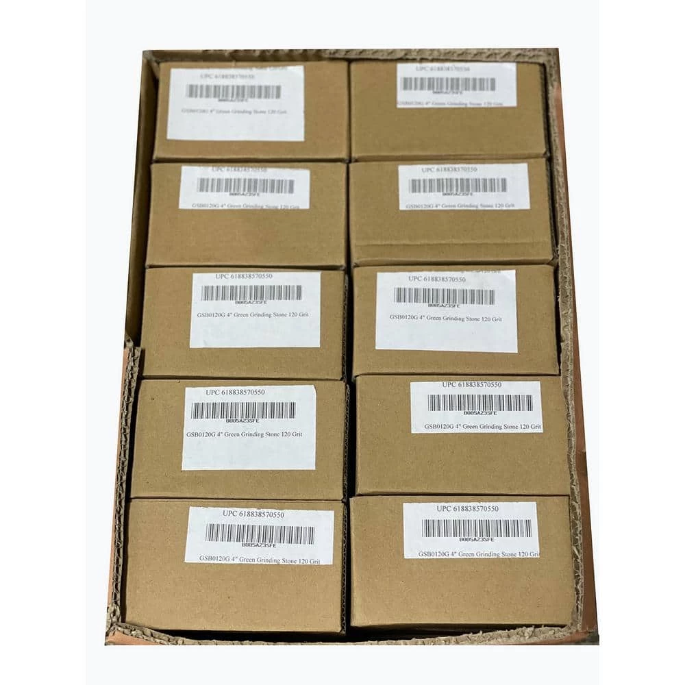 4 in. Silicon Carbide Green Grinding Stones 5/8-11 Thread for Granite, Marble and Quartz 240-Grit (Box of 10) by Toolocity 6 4 in. Silicon Carbide Green Grinding Stones 5/8-11 Thread for Granite, Marble and Quartz 240-Grit (Box of 10) by Toolocity - Image 4