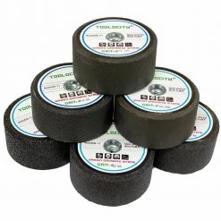 4 in. Silicon Carbide Green Grinding Stones 5/8-11 Thread for Granite, Marble and Quartz 24 Grit Box of 10 by Toolocity