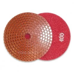 4 in. JHX Metal Bond Diamond Polishing Pad Set of 7 with 4 in. Back Holder Semi-Rigid for Polishing Granite/Concrete by Toolocity -Toolocity Shop toolocity polishing pads jhxr224set7 1 44 1000