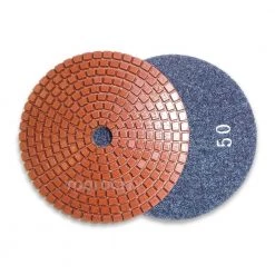 4 in. JHX Metal Bond Diamond Polishing Pad Set of 7 with 4 in. Back Holder Semi-Rigid for Polishing Granite/Concrete by Toolocity -Toolocity Shop toolocity polishing pads jhxr224set7 1 c3 1000