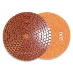 5 in. JHX Metal Bond Diamond Polishing Pad(7-Piece) Set with 5 in. Back Holder Semi-Rigid for Polishing Granite/Concrete by Toolocity -Toolocity Shop toolocity polishing pads jhxr225set7 1 1f 1000
