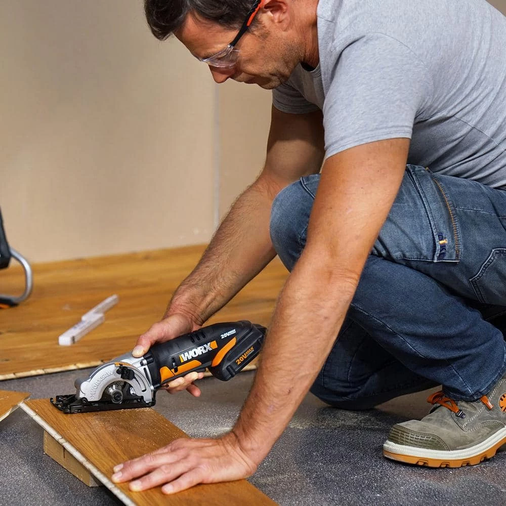 POWER SHARE 20-Volt Worxsaw 3-3/8 in. Compact Circular Saw 11 POWER SHARE 20-Volt Worxsaw 3-3/8 in. Compact Circular Saw - Image 9