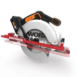 POWER SHARE 20-Volt 6-1/2 in. Circular Saw ExacTrack by Worx -Toolocity Shop worx circular saws wx530l c3 1000