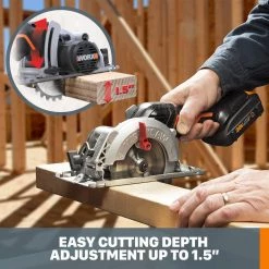 Power Share 20-Volt Worxsaw 4-1/2 in. Compact Circular Saw with Brushless Motor (2Ah Battery & Charger Included) -Toolocity Shop worx circular saws wx531l 44 1000