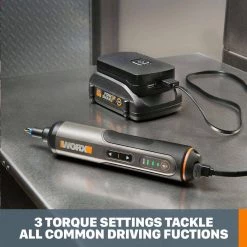 4-Volt Max Lithium-Ion Cordless Rechargeable Screwdriver Kit with Charger, Hard Shell Case and LED Lights by Worx -Toolocity Shop worx electric screwdrivers wx240l fa 1000