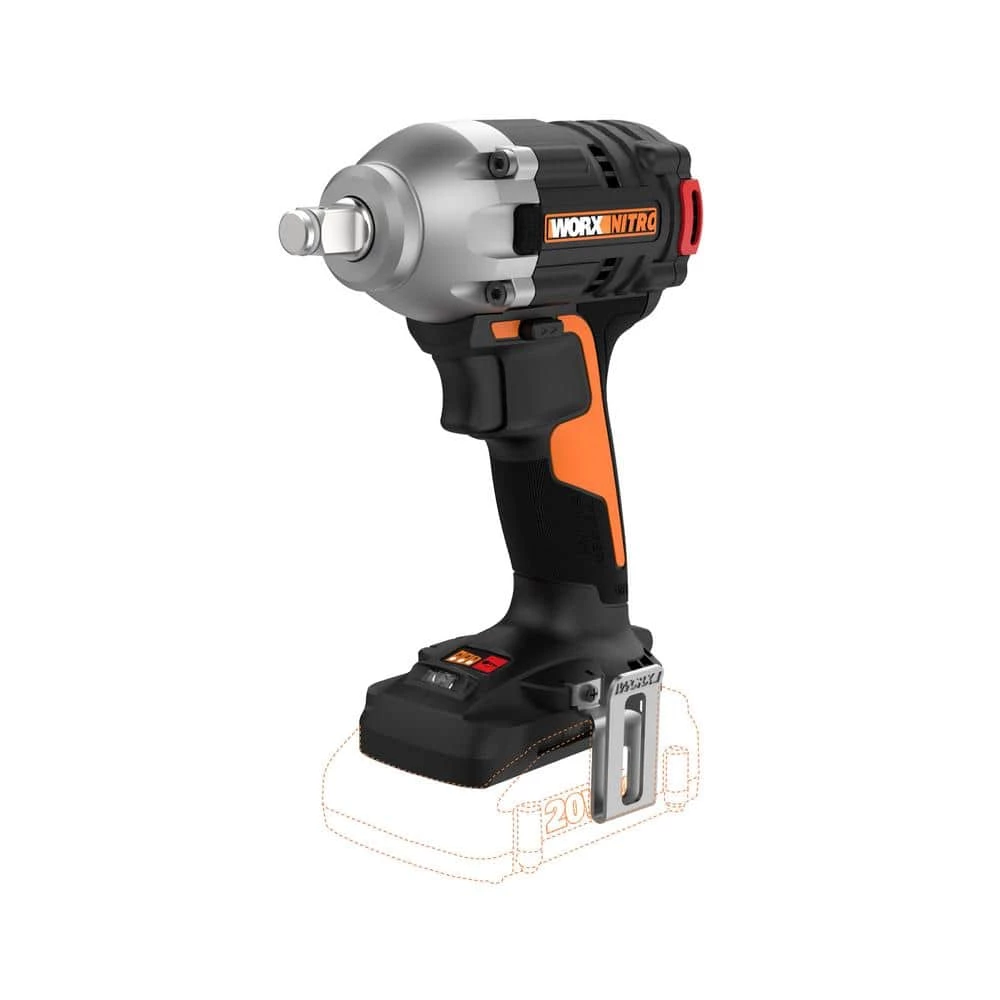 Nitro PowerShare 20-Volt Cordless 1/2 in. Impact Wrench with Brushless Motor (Tool Only) by Worx 3 Nitro PowerShare 20-Volt Cordless 1/2 in. Impact Wrench with Brushless Motor (Tool Only) by Worx