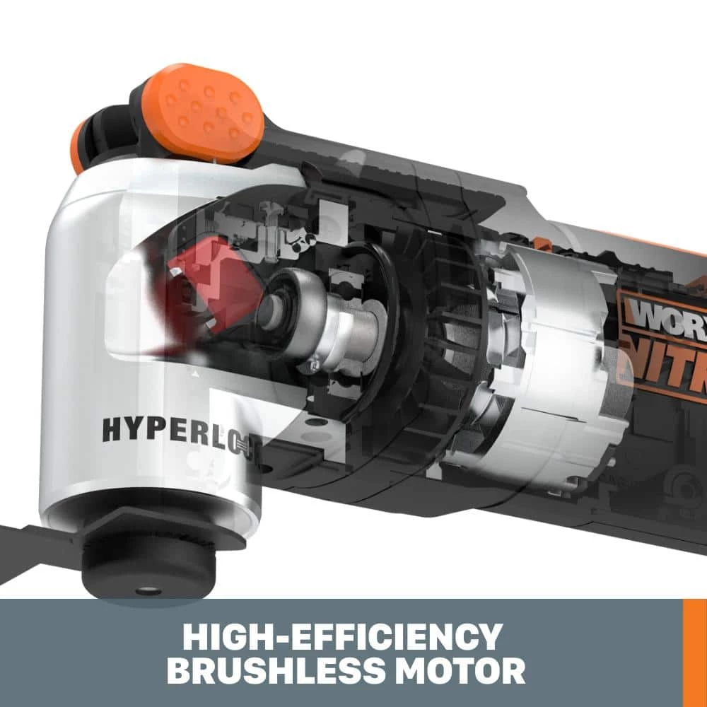 Nitro PowerShare 20-Volt Cordless Oscillating Multi-Tool with Brushless Motor (Battery and Charger Included) by Worx 8 Nitro PowerShare 20-Volt Cordless Oscillating Multi-Tool with Brushless Motor (Battery and Charger Included) by Worx - Image 6