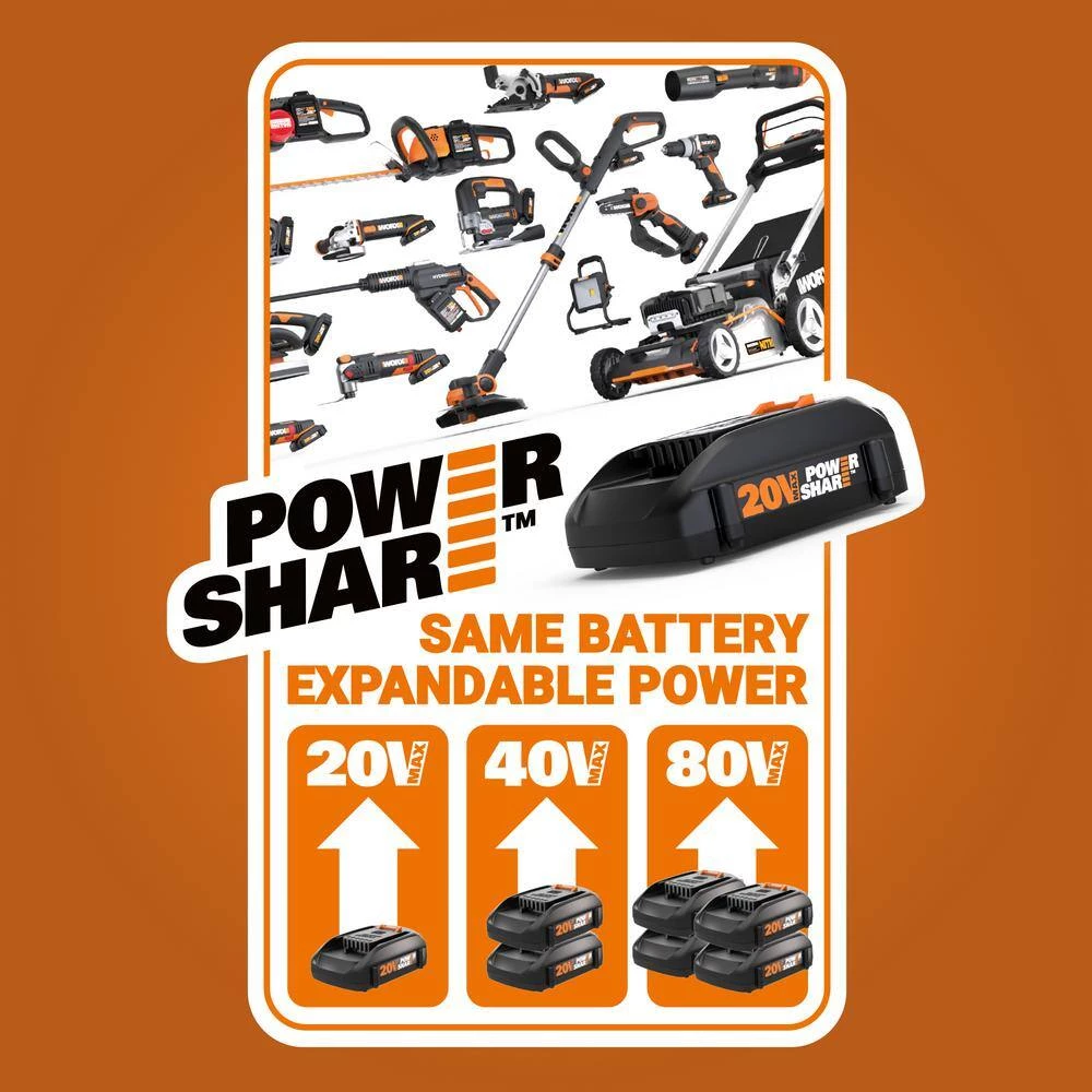 Nitro PowerShare 20-Volt Cordless Oscillating Multi-Tool with Brushless Motor (Battery and Charger Included) by Worx 4 Nitro PowerShare 20-Volt Cordless Oscillating Multi-Tool with Brushless Motor (Battery and Charger Included) by Worx - Image 2