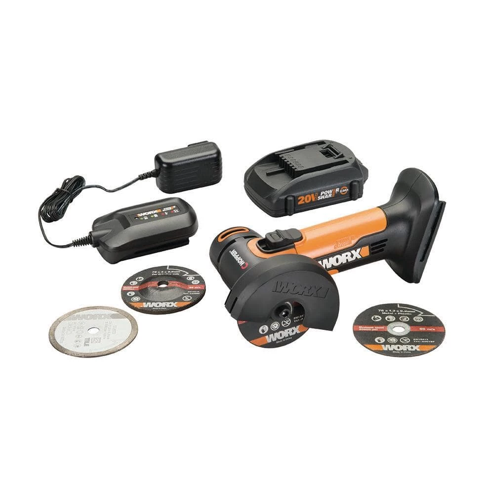PowerShare 20-Volt 3 in. Mini Cutter with 4 Discs (Battery and Charger Included) by Worx 5 PowerShare 20-Volt 3 in. Mini Cutter with 4 Discs (Battery and Charger Included) by Worx - Image 3