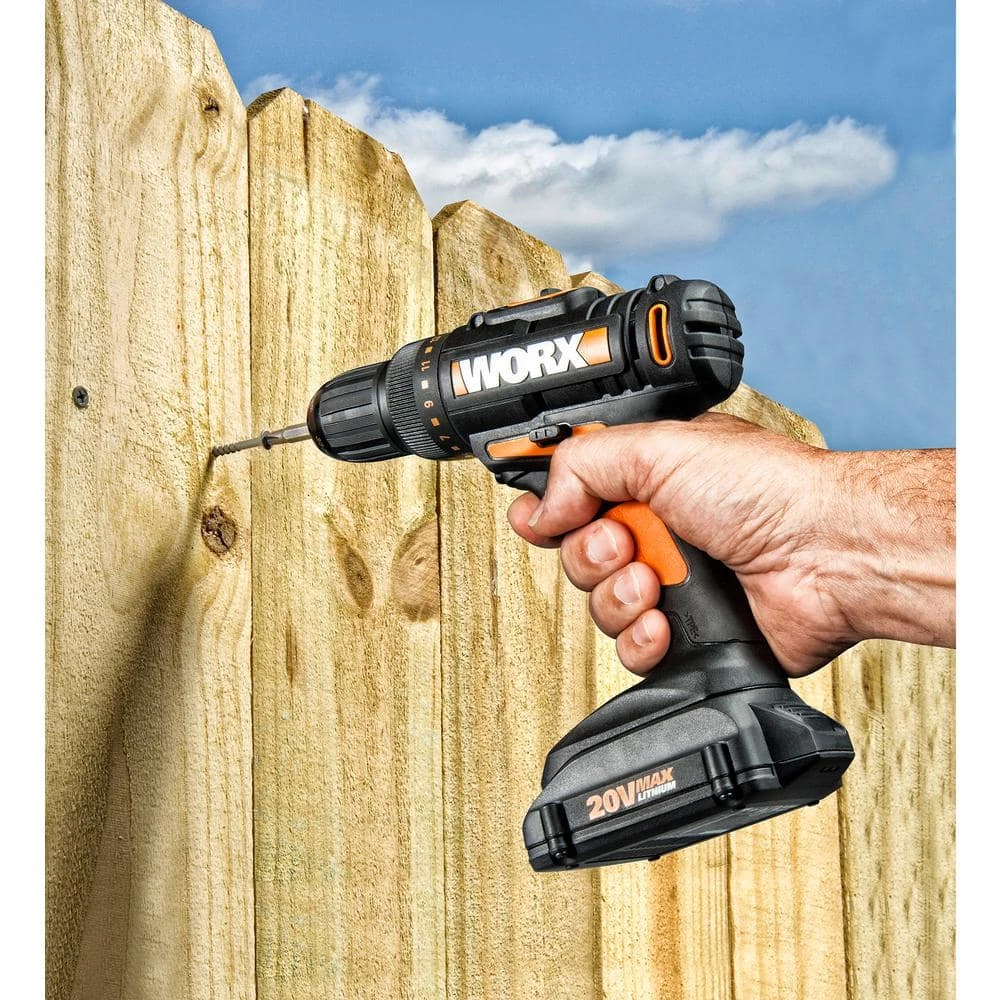 POWER SHARE 20-Volt Lithium-Ion Cordless 3/8 in. 2-Speed Drill Driver (Tool-Only) by Worx 9 POWER SHARE 20-Volt Lithium-Ion Cordless 3/8 in. 2-Speed Drill Driver (Tool-Only) by Worx - Image 7