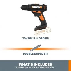 POWER SHARE 20-Volt Lithium-Ion Cordless 3/8 in. 2-Speed Drill Driver (Tool-Only) by Worx 16 POWER SHARE 20-Volt Lithium-Ion Cordless 3/8 in. 2-Speed Drill Driver (Tool-Only) by Worx -Toolocity Shop worx power drills wx101l 9 4f 1000