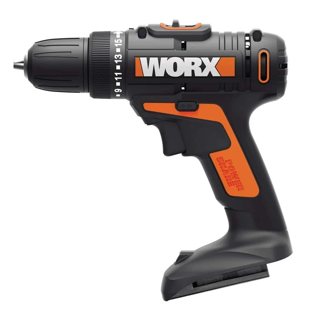 POWER SHARE 20-Volt Lithium-Ion Cordless 3/8 in. 2-Speed Drill Driver (Tool-Only) by Worx 3 POWER SHARE 20-Volt Lithium-Ion Cordless 3/8 in. 2-Speed Drill Driver (Tool-Only) by Worx