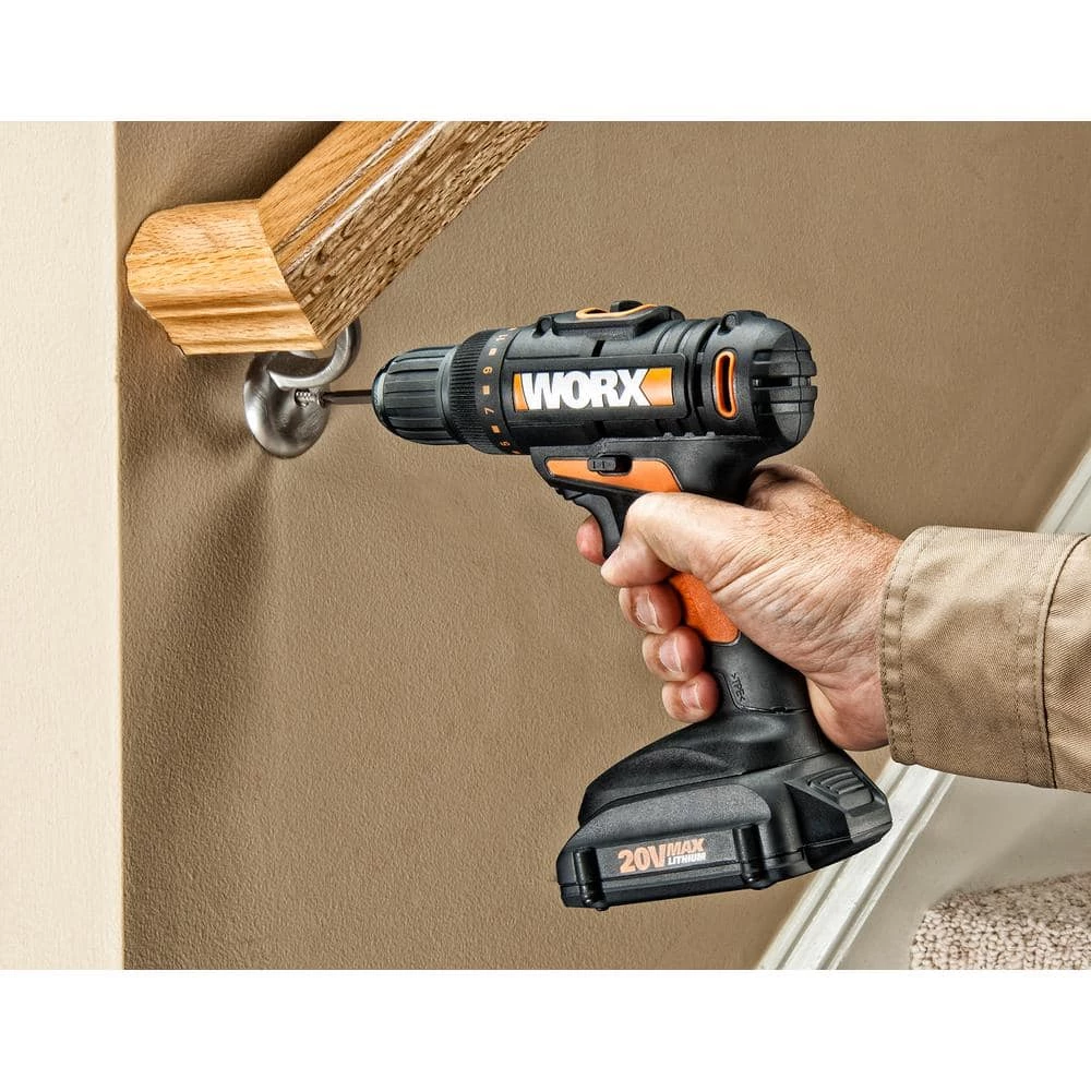 POWER SHARE 20-Volt Lithium-Ion Cordless 3/8 in. 2-Speed Drill Driver (Tool-Only) by Worx 11 POWER SHARE 20-Volt Lithium-Ion Cordless 3/8 in. 2-Speed Drill Driver (Tool-Only) by Worx - Image 9