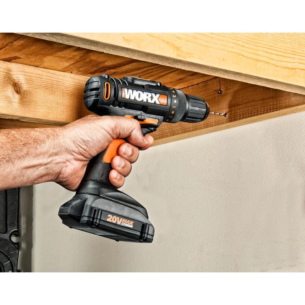 POWER SHARE 20-Volt Lithium-Ion Cordless 3/8 in. 2-Speed Drill Driver (Tool-Only) by Worx 6 POWER SHARE 20-Volt Lithium-Ion Cordless 3/8 in. 2-Speed Drill Driver (Tool-Only) by Worx - Image 4
