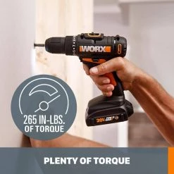 POWER SHARE 20-Volt Lithium-Ion Cordless 3/8 in. 2-Speed Drill Driver (Tool-Only) by Worx 19 POWER SHARE 20-Volt Lithium-Ion Cordless 3/8 in. 2-Speed Drill Driver (Tool-Only) by Worx -Toolocity Shop worx power drills wx101l 9 fa 1000