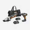 POWER SHARE 20-Volt Cordless 2-Tool Combo Kit w/Drill/Driver and Circular Worxsaw (2 Batteries and Charger Included) 1 POWER SHARE 20-Volt Cordless 2-Tool Combo Kit w/Drill/Driver and Circular Worxsaw (2 Batteries and Charger Included) -Toolocity Shop worx power tool combo kits wx945l 64 1000