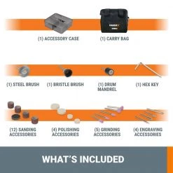 MakerX 20-Volt Cordless Rotary Tool Kit with Wood and Metal Crafter and 54 Accessories (Battery and Charger Included) by Worx -Toolocity Shop worx power tool combo kits wx988l 66 1000