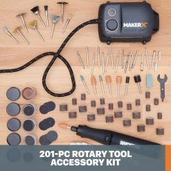 MakerX Rotary Tool Accessory Kit for All Standard Rotary Tools (201-Piece) by Worx 8 MakerX Rotary Tool Accessory Kit for All Standard Rotary Tools (201-Piece) by Worx -Toolocity Shop worx rotary tool accessory kits wa7208 4f 1000