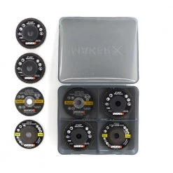 MakerX Angle Grinder Accessory Kit (16-Piece) by Worx -Toolocity Shop worx rotary tool accessory kits wa7212 c3 1000