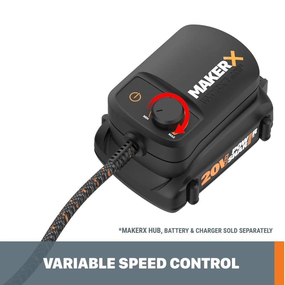 MakerX 20-Volt Angle Grinder Rotary Tool Attachment and 4 Accessories (Tool-Only) by Worx 4 MakerX 20-Volt Angle Grinder Rotary Tool Attachment and 4 Accessories (Tool-Only) by Worx - Image 2