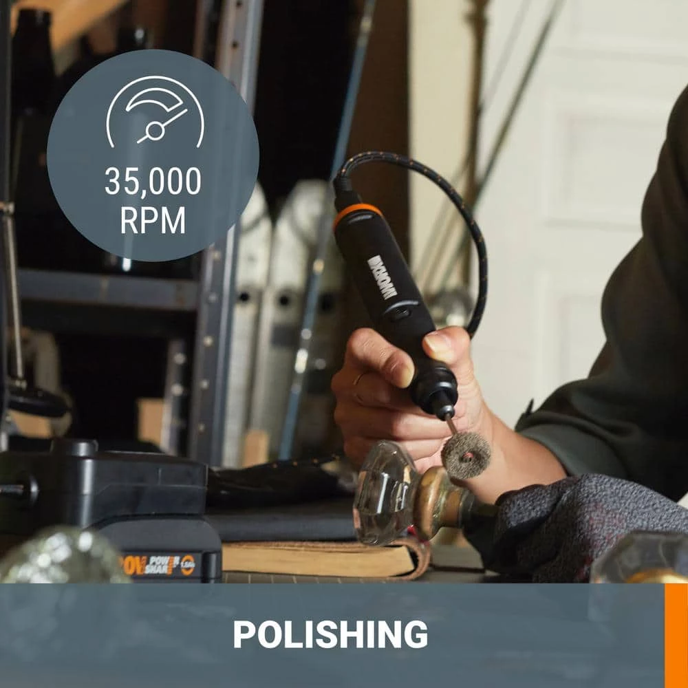 MakerX 20-Volt Rotary Tool with 20 Accessories (Tool-Only) by Worx 12 MakerX 20-Volt Rotary Tool with 20 Accessories (Tool-Only) by Worx - Image 10