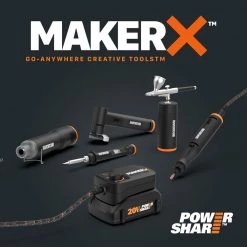 MakerX 20-Volt Rotary Tool with 20 Accessories (Tool-Only) by Worx 17 MakerX 20-Volt Rotary Tool with 20 Accessories (Tool-Only) by Worx -Toolocity Shop worx rotary tools wx739l 9 c3 1000