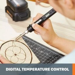 MakerX 20-Volt Rotary Tool Kit with Wood and Metal Crafter, Air Brush, 61 Accessories (Battery and Charger Included) by Worx -Toolocity Shop worx rotary tools wx993l 66 1000