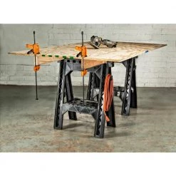 6 in. x 27 in. x 33 in. Plastic Workbench in Black by Worx -Toolocity Shop worx saw horses wx065 44 1000